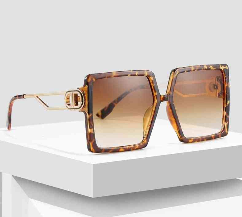 Kørebriller kvinders overdimensionerede firkantede ramme bogstavet d solbriller vintage