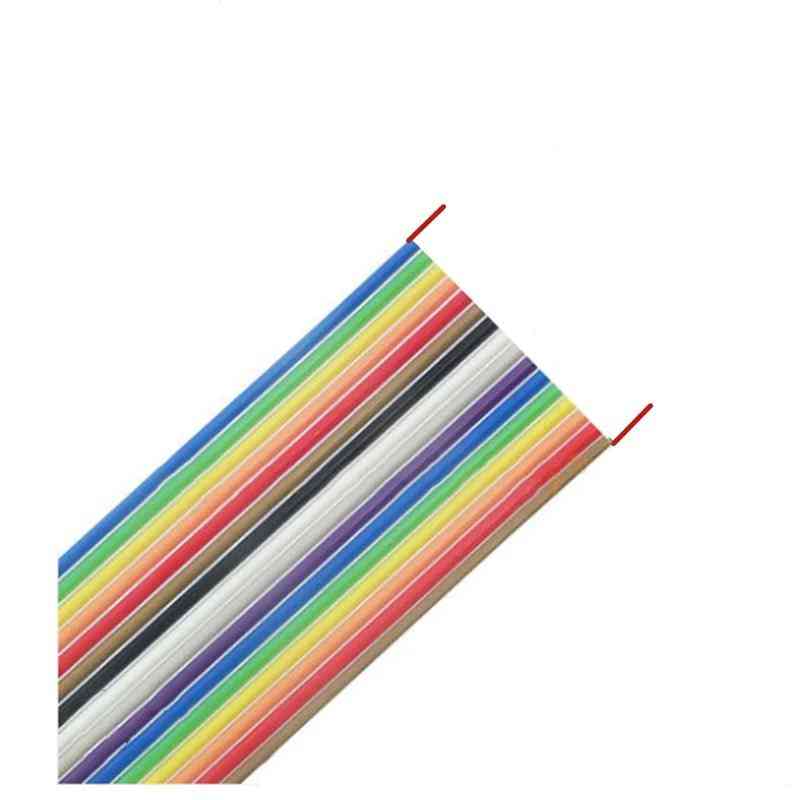 Pitch Color Flat Ribbon Cable Rainbow Wire For Fc Dupont Connector