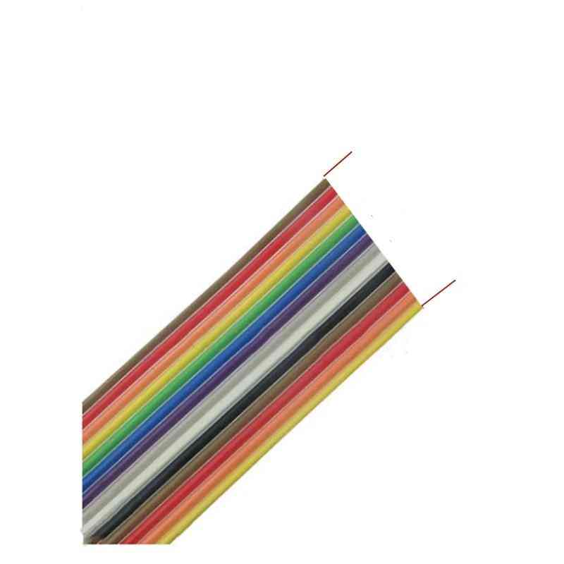 Plochý farebný plochý kábel dúhový drôt pre fc dupont konektor