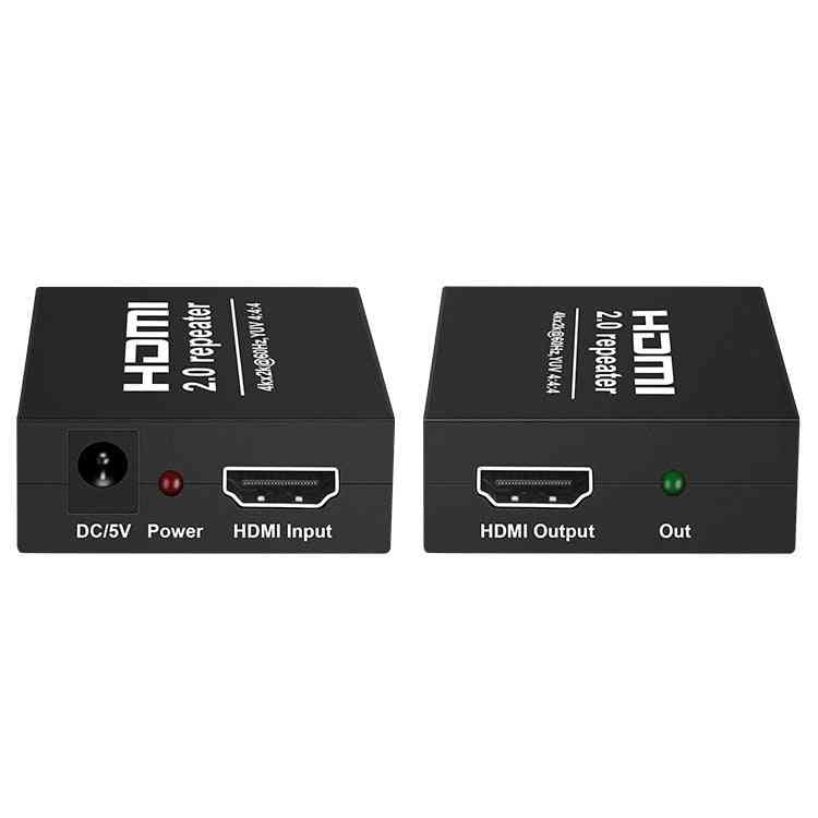 2.0 Hdmi Repeater Hdmi Extender 4k 60hz 4:4:4 Hdmi Cable Adapter Signal Amplifier Booster Over Signal Hdtv Up To 25m