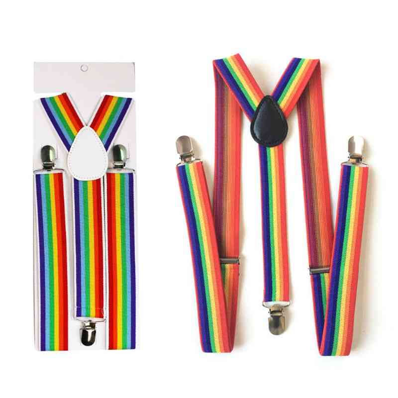 Kinderen regenboog riem gestreepte bretels riem