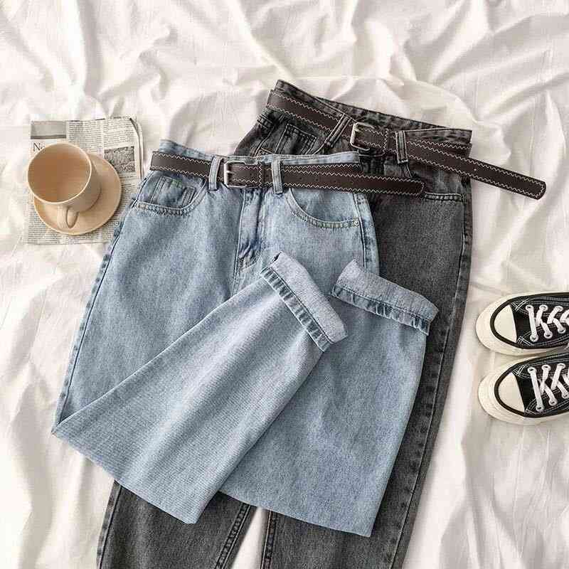 Vintage Straight High Waist Jeans For Women