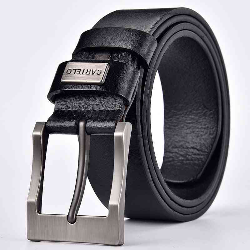 Men's Casual Leather Pin Buckle Belt, Classic Vintage Style