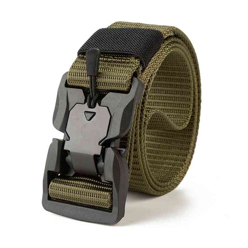 Military Multifunctional, Fiber Waist Army Tactical Outdoor Magnetic Buckle  Belt