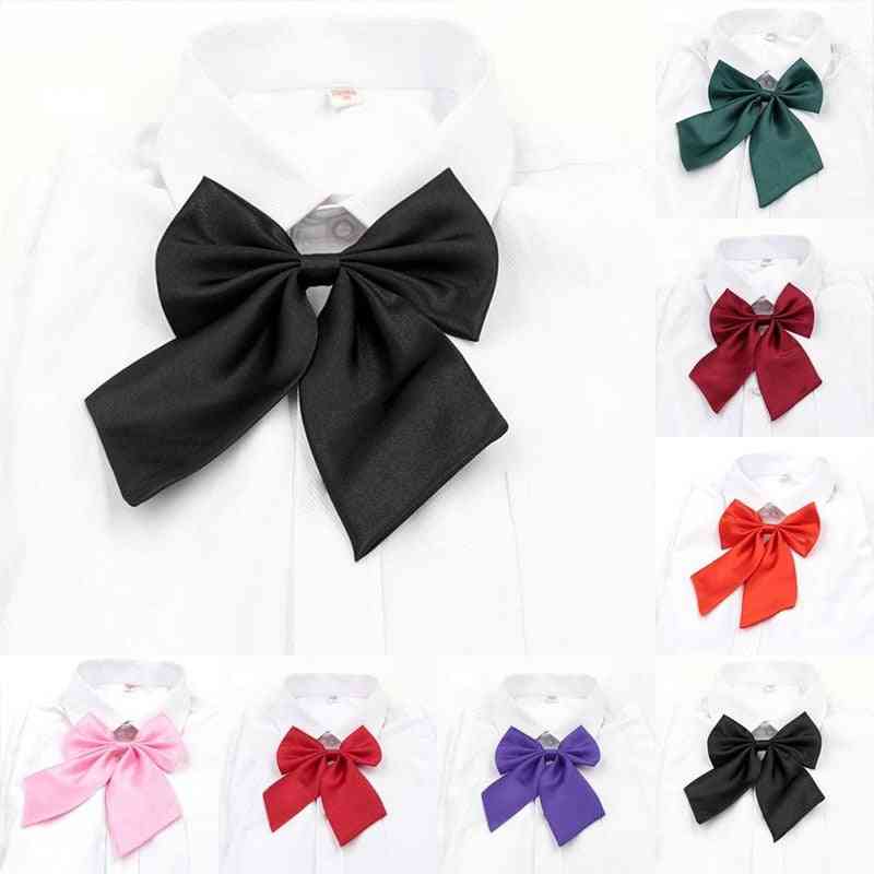 Gravata borboleta feminina, funcionária / garçonete de hotel estudante usando gravata de fita