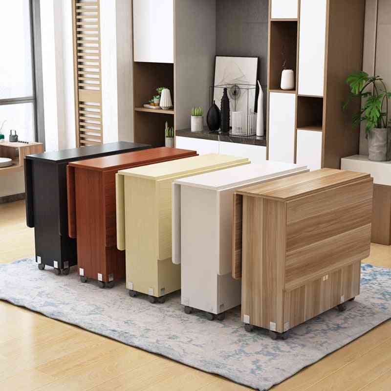 Kreativt massivt trä fällbart matbord - vardagsrum köksbord