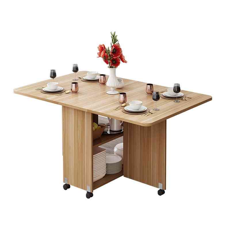 Table à manger pliante créative en bois massif - table de cuisine