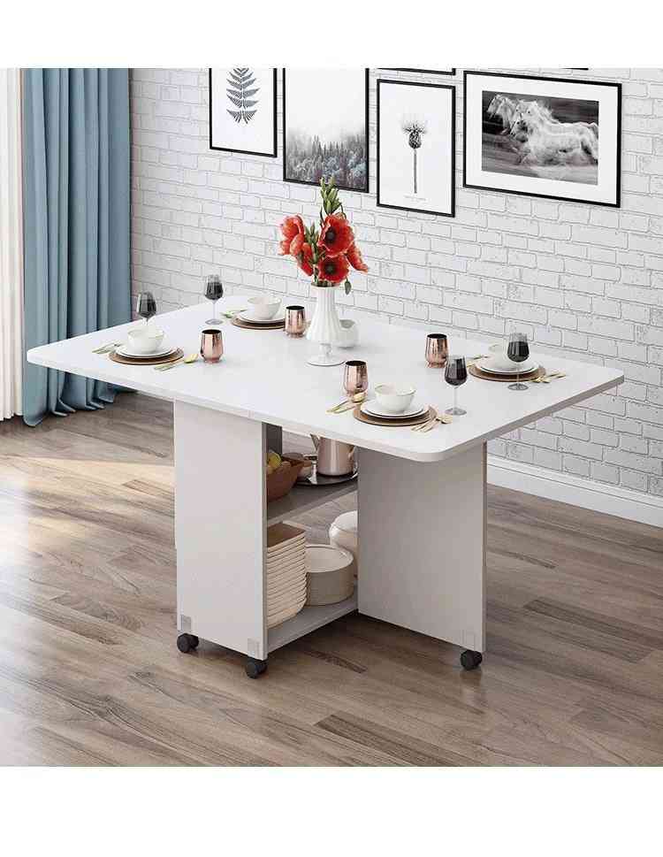 Kreativni stolić za jelo sklopiv od drva - kuhinjski stol u dnevnoj sobi