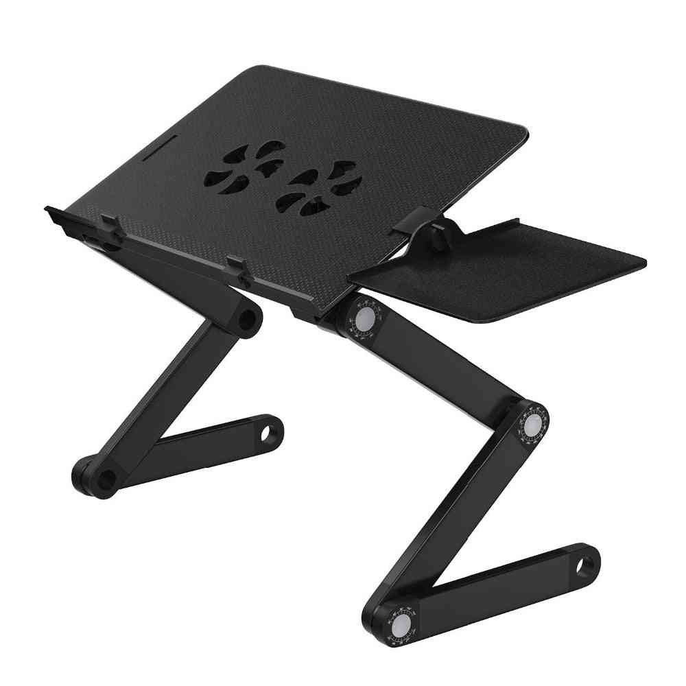 Workstation Desk With 2 Fan Mouse Pad Foldable Laptop Stand
