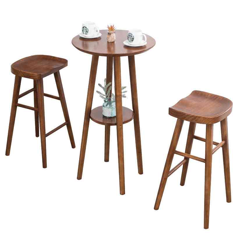 Fashion Solid Creative Leisure Wood Table, Chair - Home, Bar