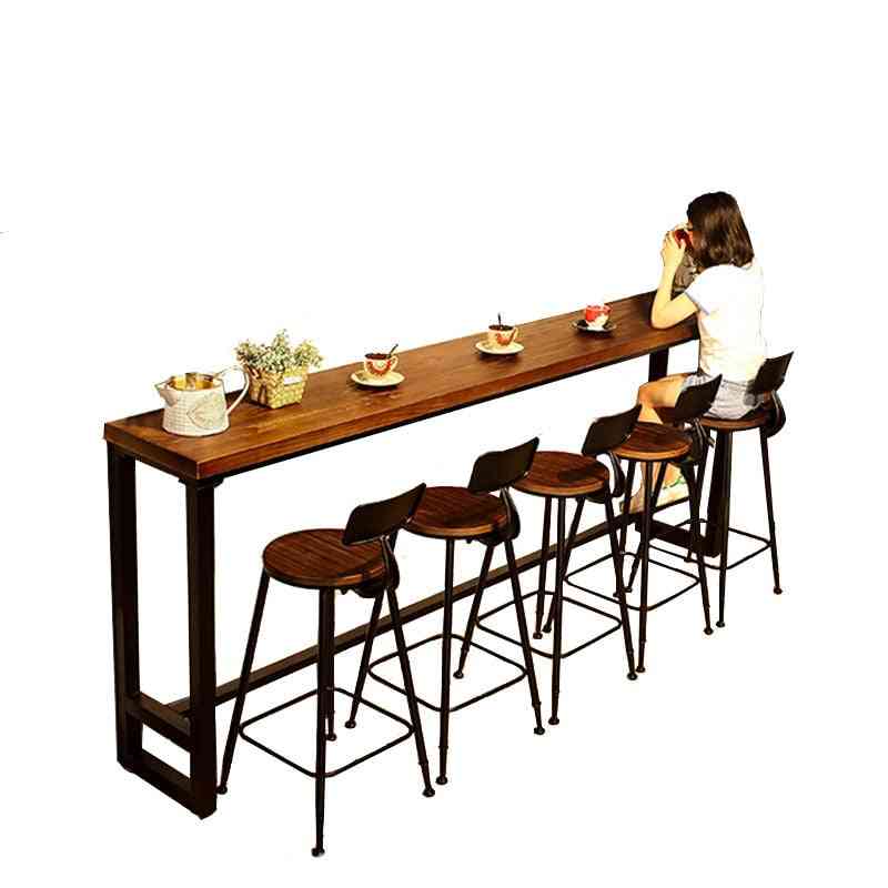 Modern Wood Metal High Bar Table