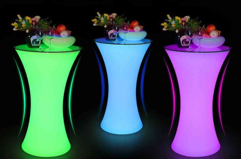 Rechargeable Led  Illuminated Cocktail Table