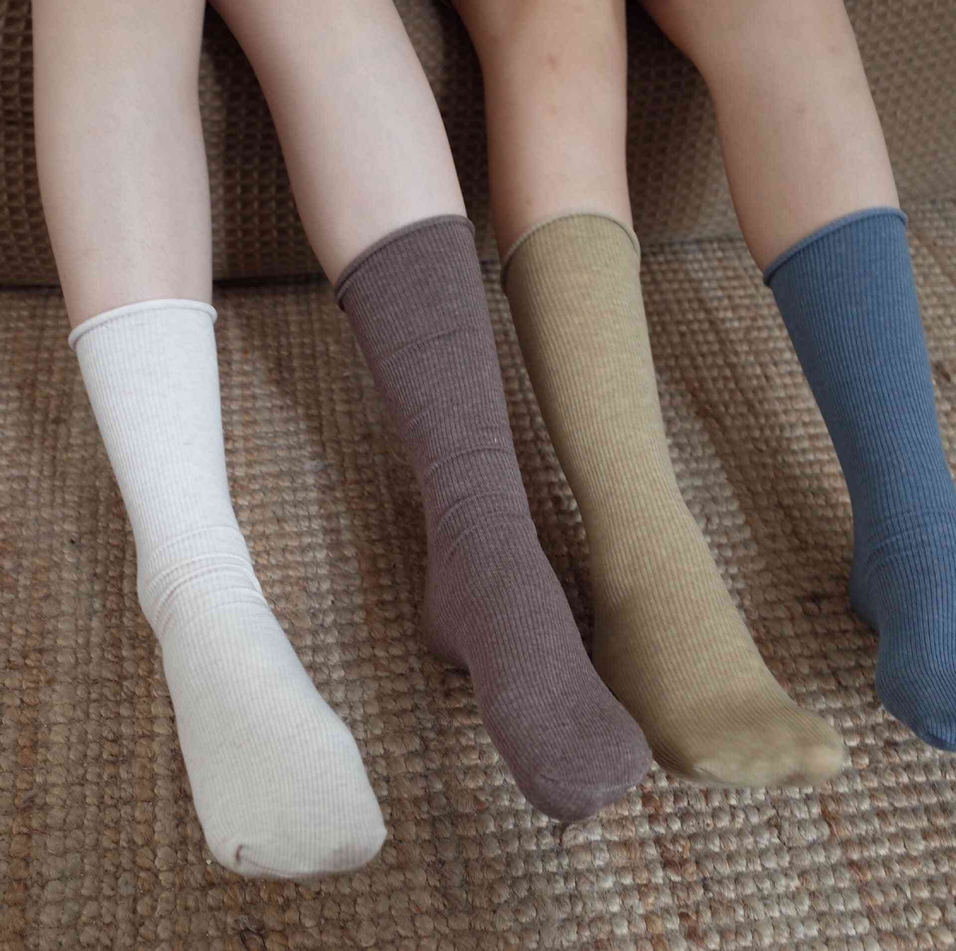 Confort de algodón, calcetines cortos elásticos y transpirables