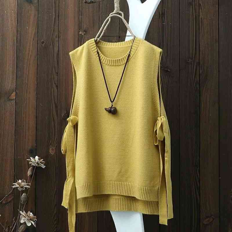 Women's Vest With Wide Loose Pullover Waistcoat