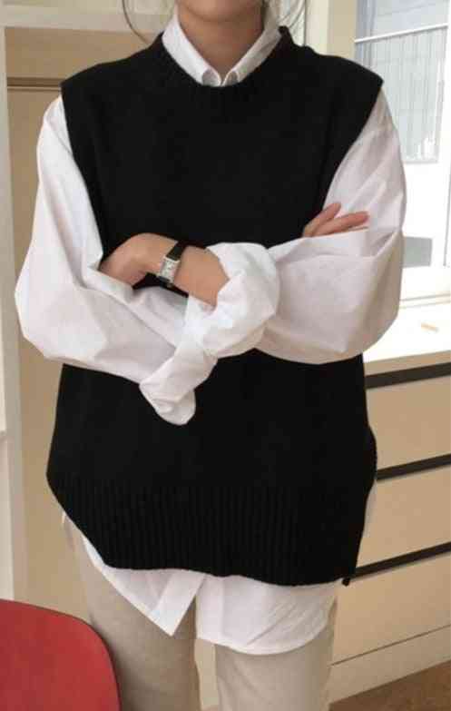 Vest O-neck Sleeveless Pullover