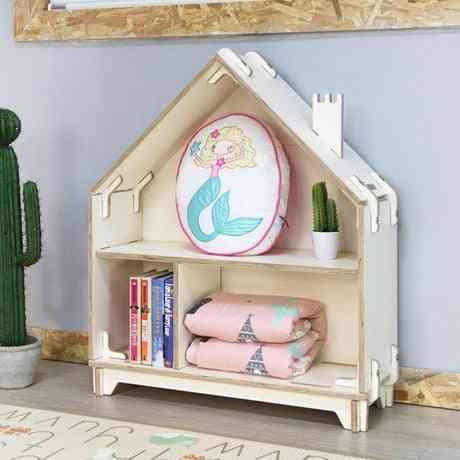 Solid Wood, 2 Layered  Storage Cabinet For Kid's Books And