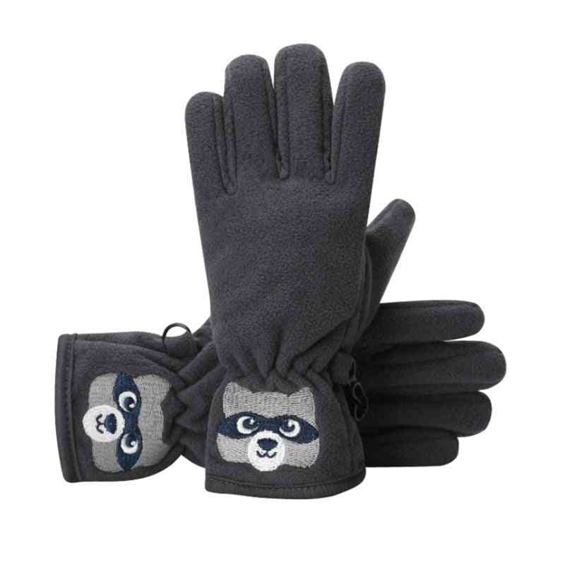 Boys Winter Breathable Warm Mitten Outdoor Sports Non-slip Gloves