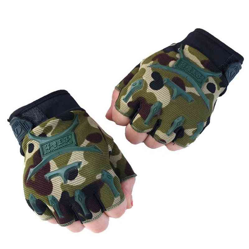 Boys Breathable Half Finger Mitten Gloves