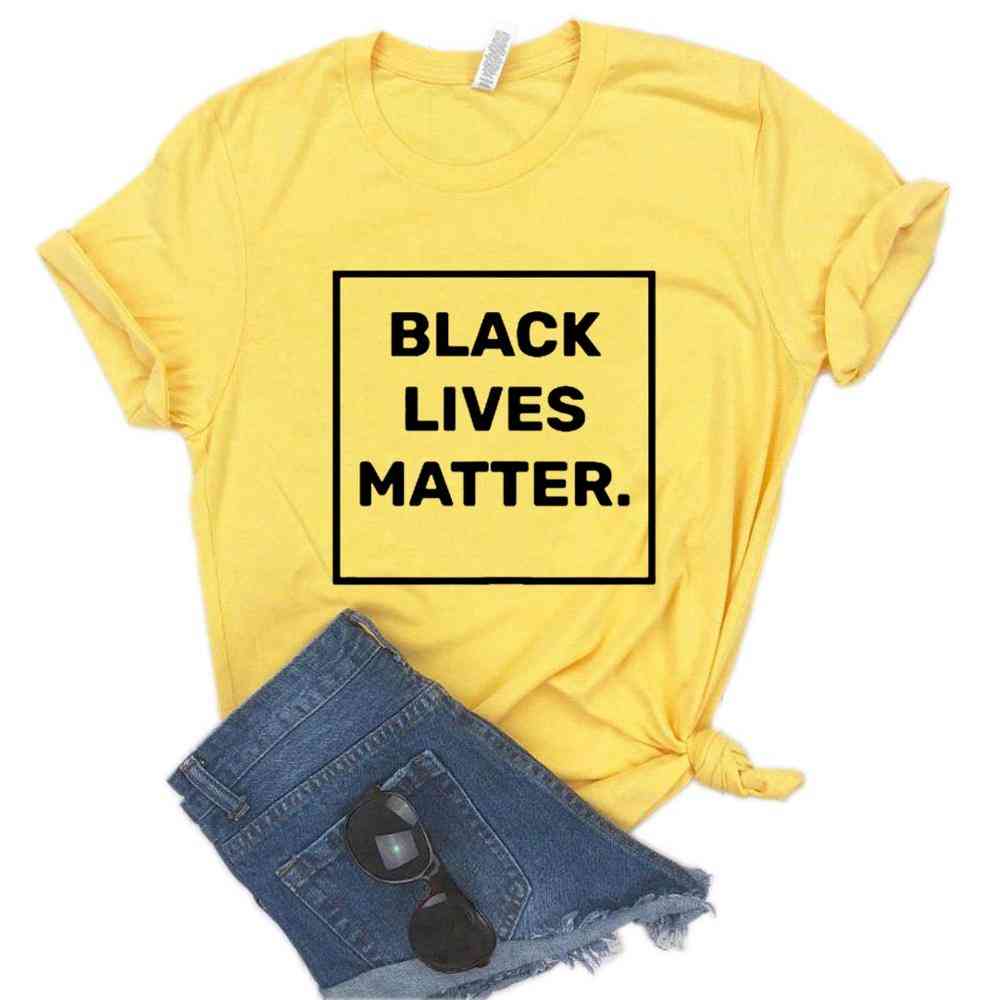 Black Lives, Matter Square, Cotton Casual, T-shirt