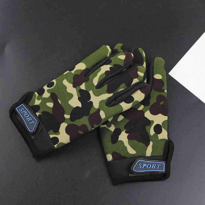Kamuflażowe rękawiczki z pełnymi palcami w kolorze wojskowej zieleni