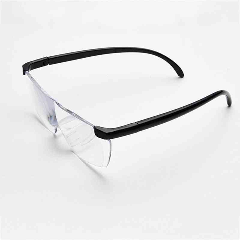 Visione a 250 gradi, occhiali con lente d'ingrandimento, occhiali da lettura (+250 chiaro)