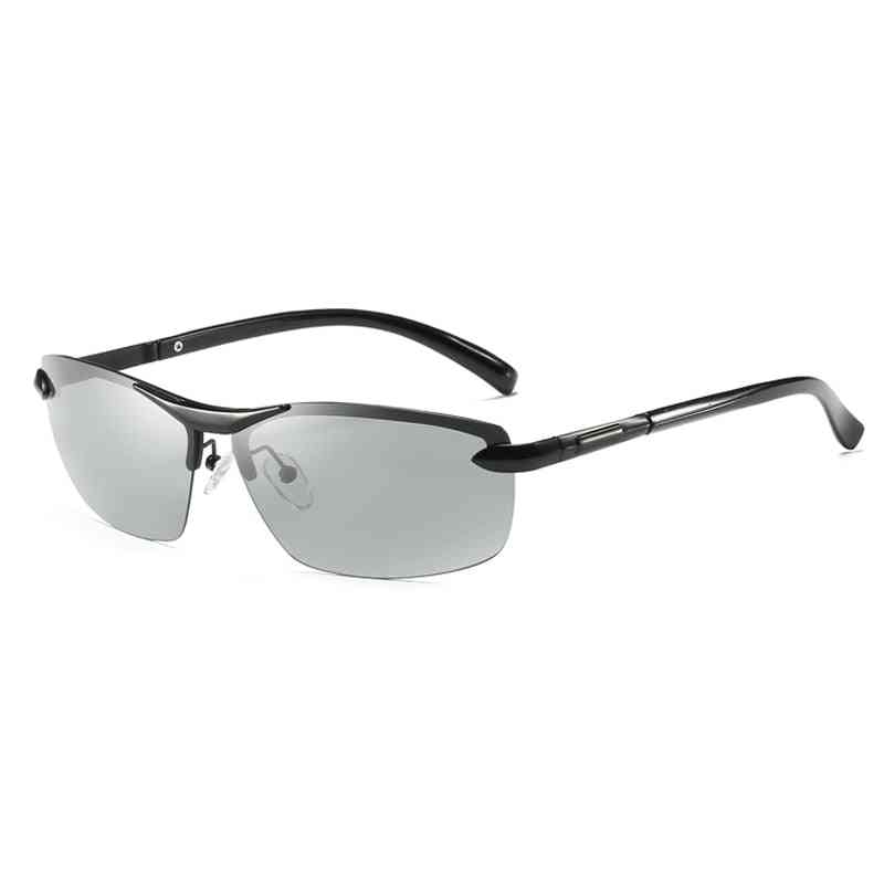 Fotokroma polariserade solglasögon, missfärgade glasögon för män, antireflexglas