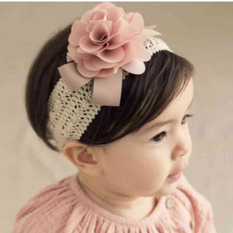 Baby pannband blommor - hår tillbehör