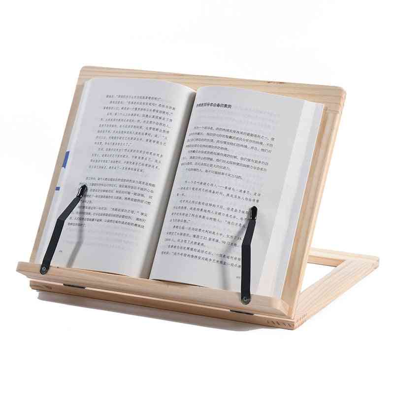 Folding Wooden Pine Frame Reading Bookshelf, Tablet / Pc Support Stand