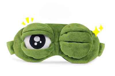 Travel Sleep Eye Mask, 3d Sad Frog Padded Shade Cover Sleeping Masks