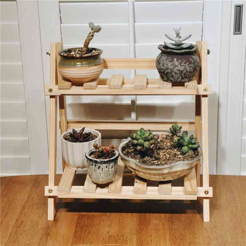 2tier Wooden Shelves  For Plant Display