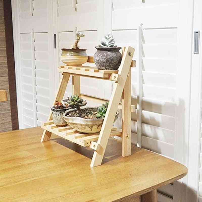 2tier Wooden Shelves  For Plant Display