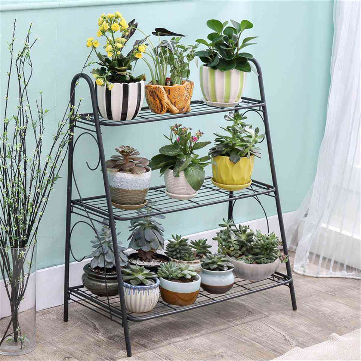 Iron 3-layers Plant Stand Succulent Shelf Rack