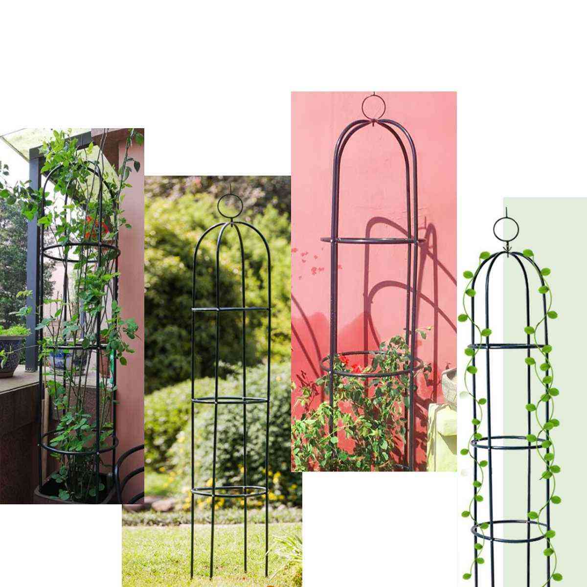 Tubo de ferro decoração arcos jardim escalada planta flor videira rack