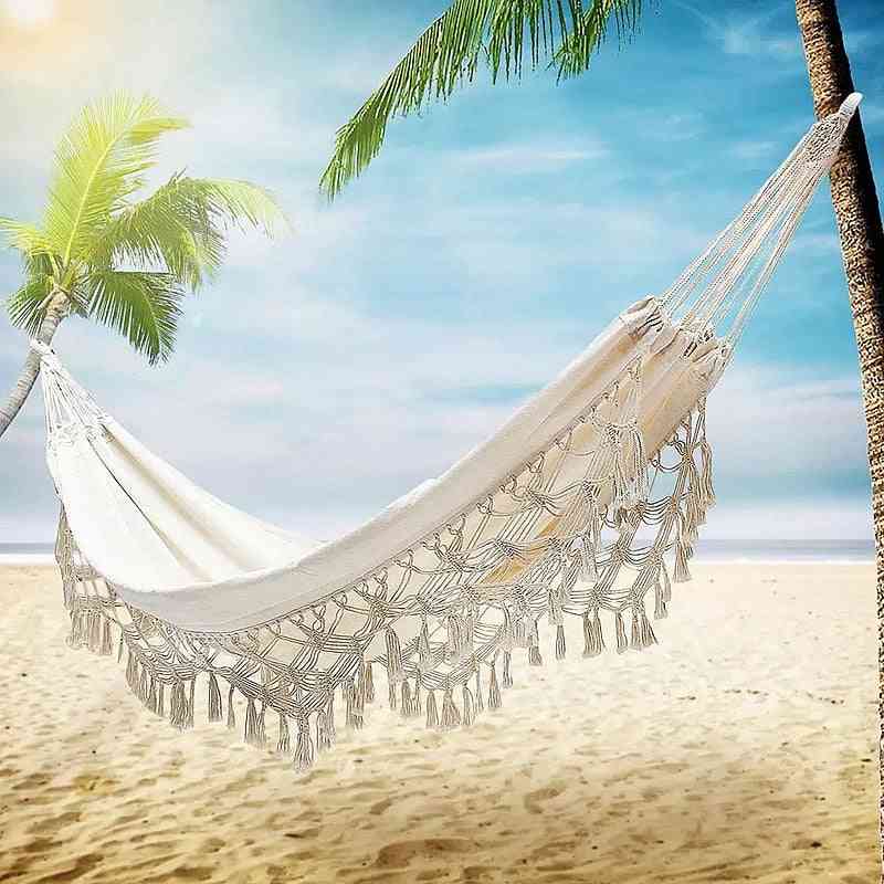 Outdoor/ Indoor Picnic Garden Hammock Hanging Net Chair Swings