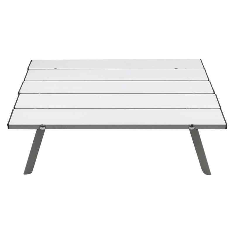 Mesa portátil em liga de alumínio, mesa dobrável dobrável para caminhadas