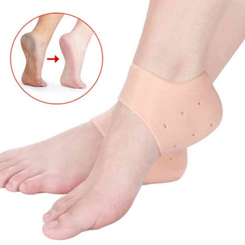 Anti Cracking Liner Heel Silicone Rubber Gel Socks Peds,
