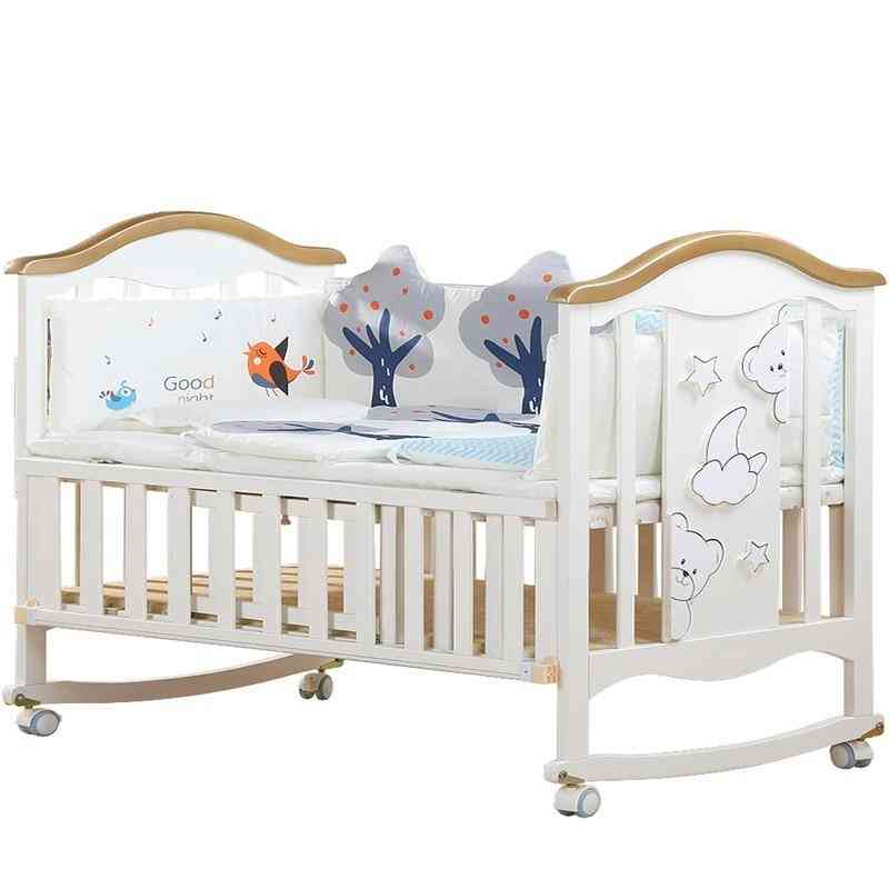 Solid Wood European Multi Functional Baby Bed
