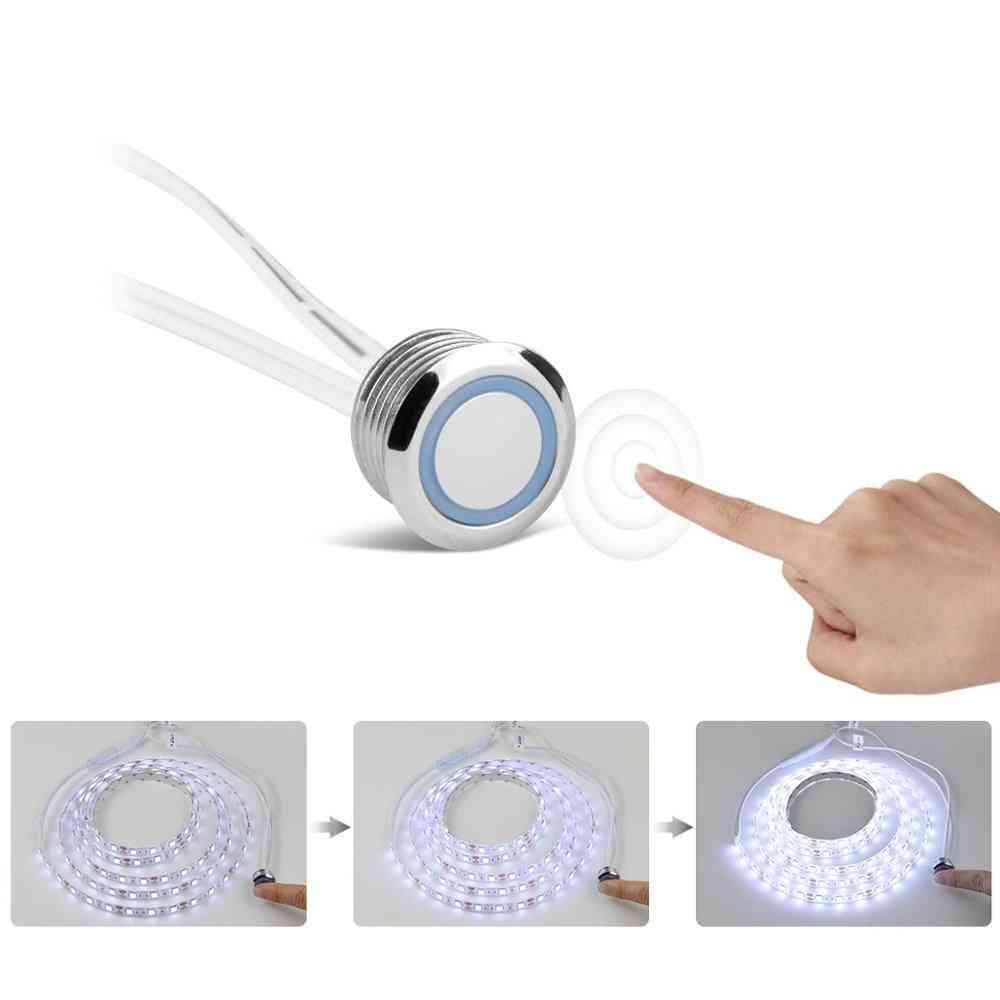 LED-dimmer - Touch-knapp, kontrolldämpbar brytare för LED-strip-ljus