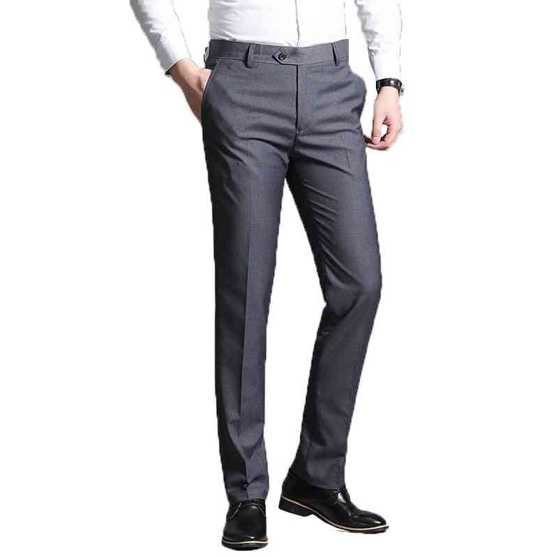 Mens Thin Dress Pants, Straight Business Office Trousers