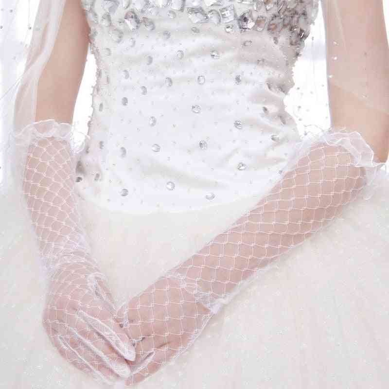 Women Lace Bridal Long Gloves