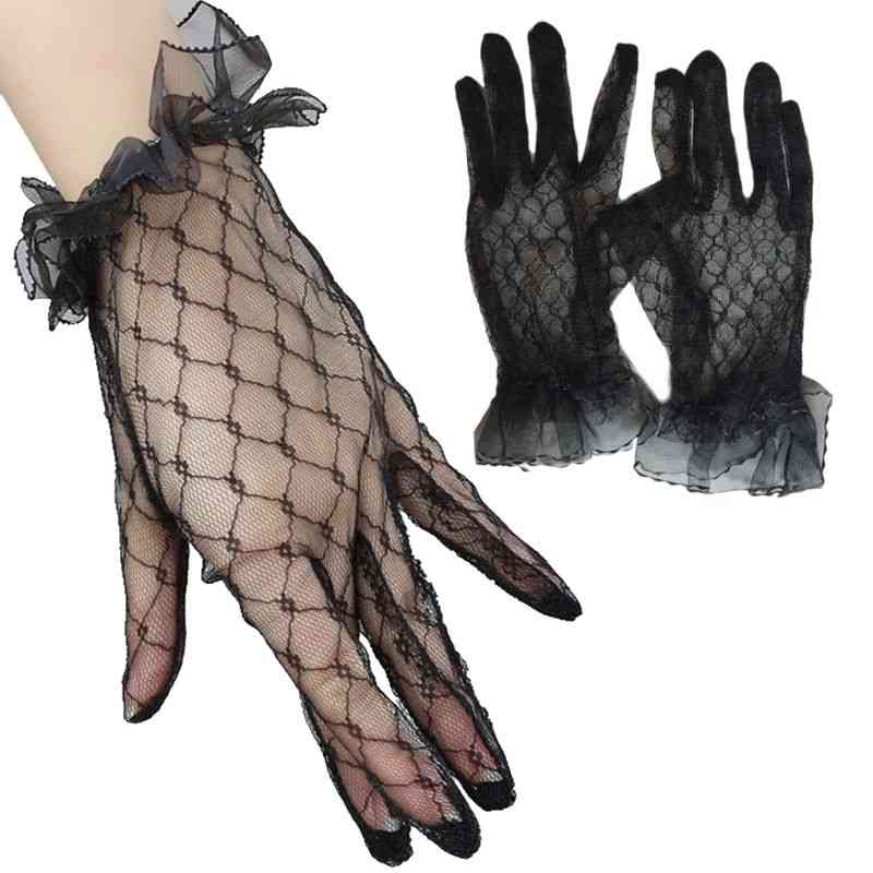 Lace Net Yarn, Finger Short, Wedding Gloves Accessories