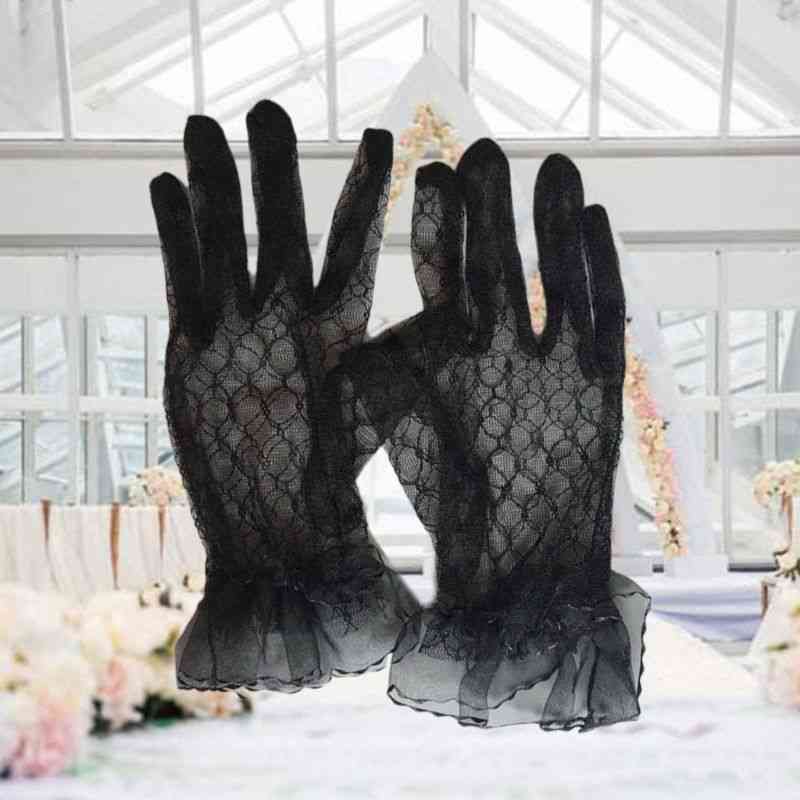 Lace Net Yarn, Finger Short, Wedding Gloves Accessories