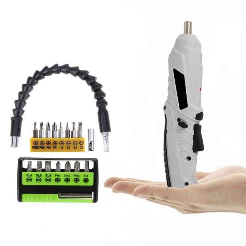 Electric Screwdriver, Shape-shifting Power, Rechargeable Lithium Battery With Two-way Switch