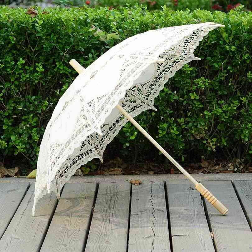 Lace Craft Umbrella Cotton Decoration Wedding Photography Props Embroidery