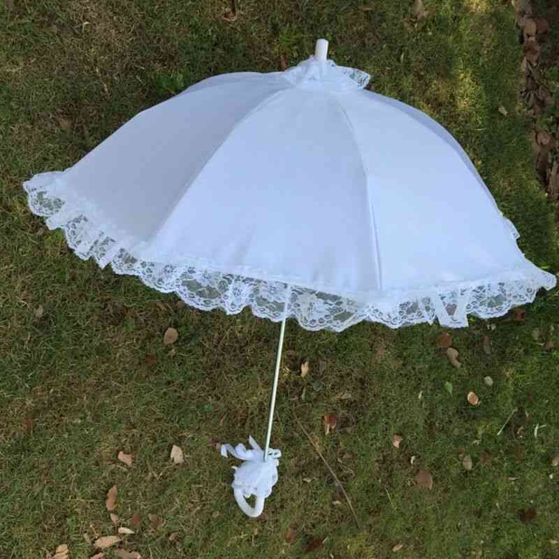 Wedding Bridal Parasol Umbrella, Hollow Lace For Photo Props Decorative