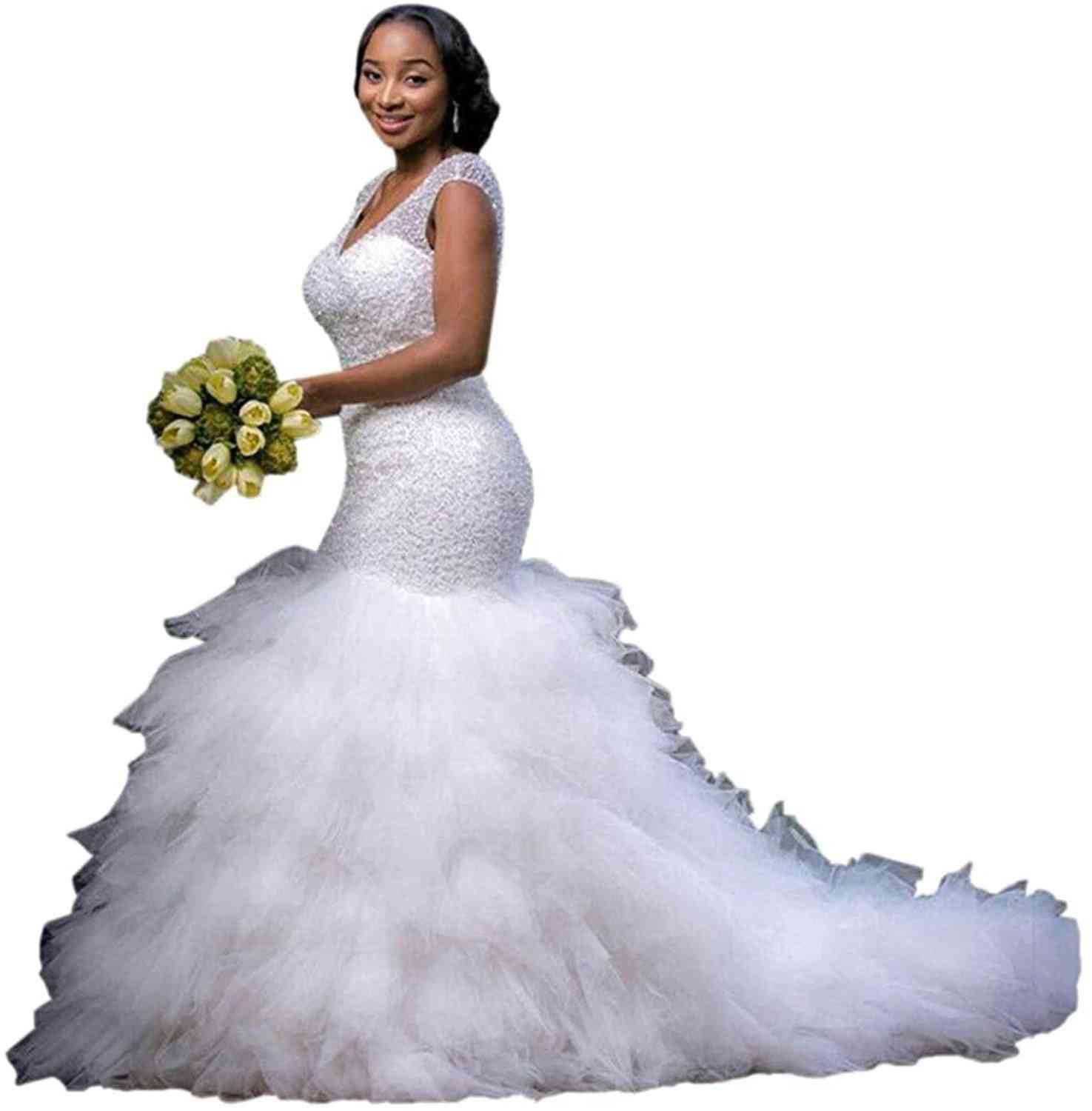 Plus Size Mermaid Wedding Dress For Bride