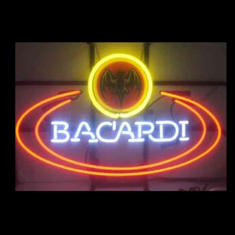 Bacardi - Glass Neon Light Sign Beer Bar
