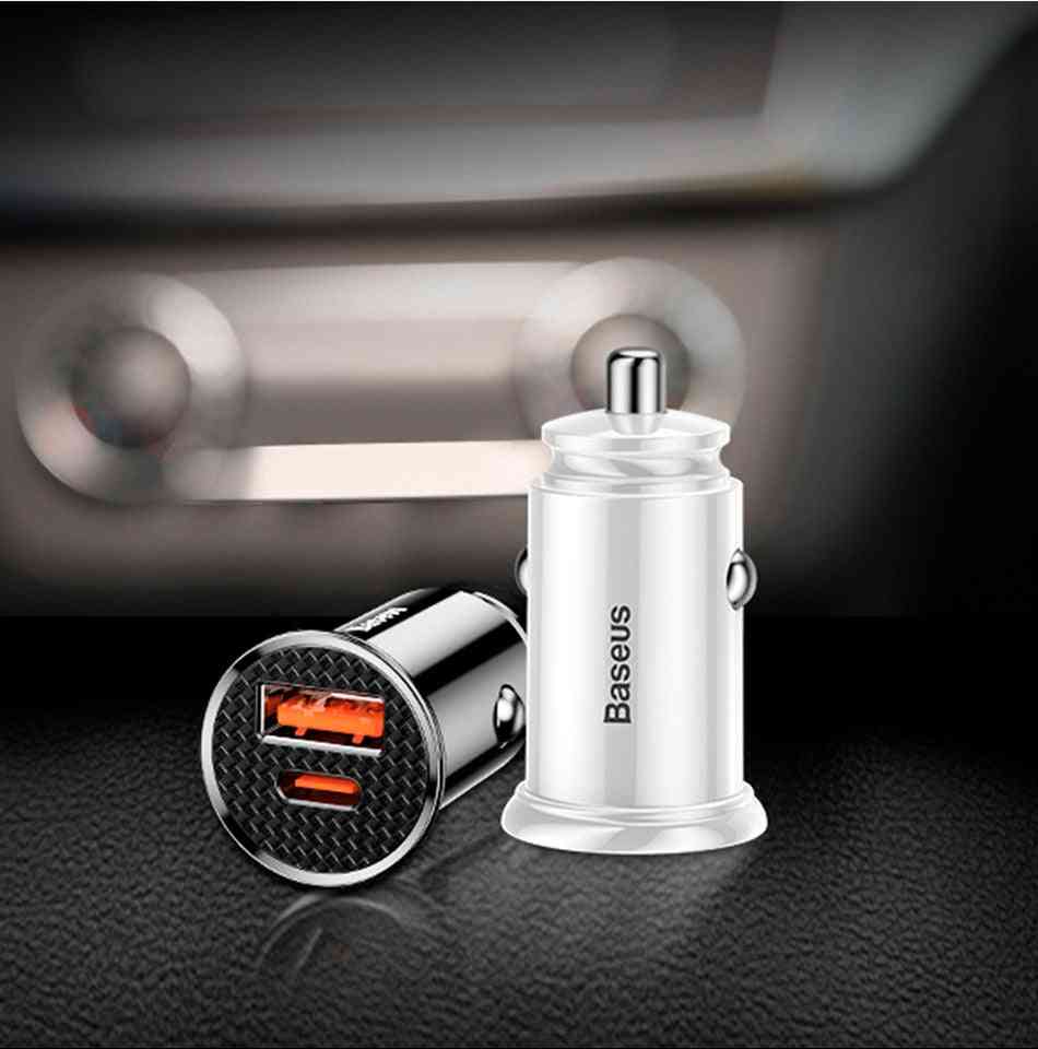 5a 30w  Type C, Dual Usb Car Charger  Mobile Phones