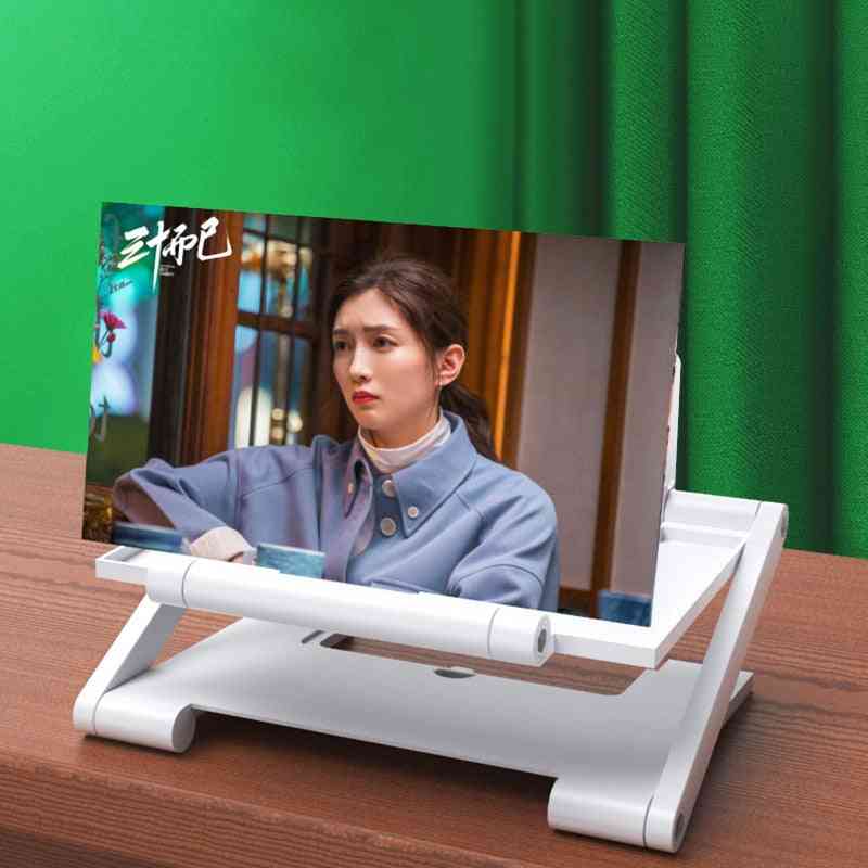 8inch, Mobile Phone 3d Screen Amplifier, Hd Magnifying Glass Stand