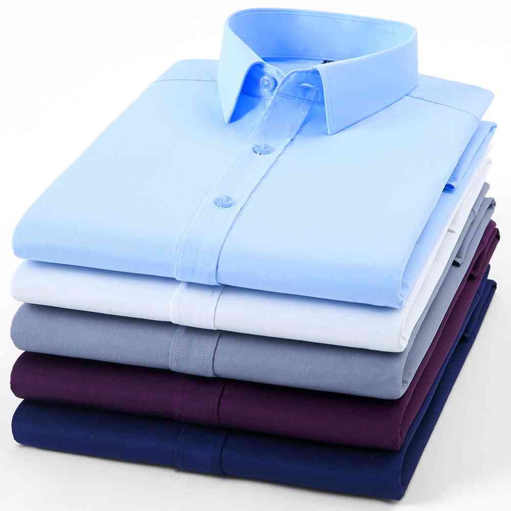 Men Dress Male Fashion Long Sleeve Business Formal Shirt